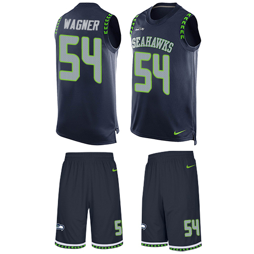 Nike Seahawks #54 Bobby Wagner Steel Blue Team Color Men's Stitched NFL Limited Tank Top Suit Jersey - Click Image to Close